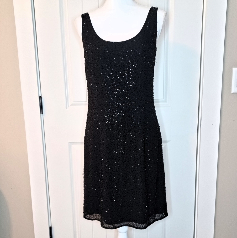 ANN TAYLOR Black Sparkle Mini Dress
